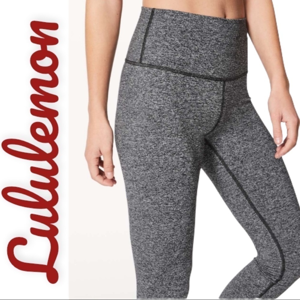LULULEMON Wunder Under Gray Marled Legging, Size‎ 4